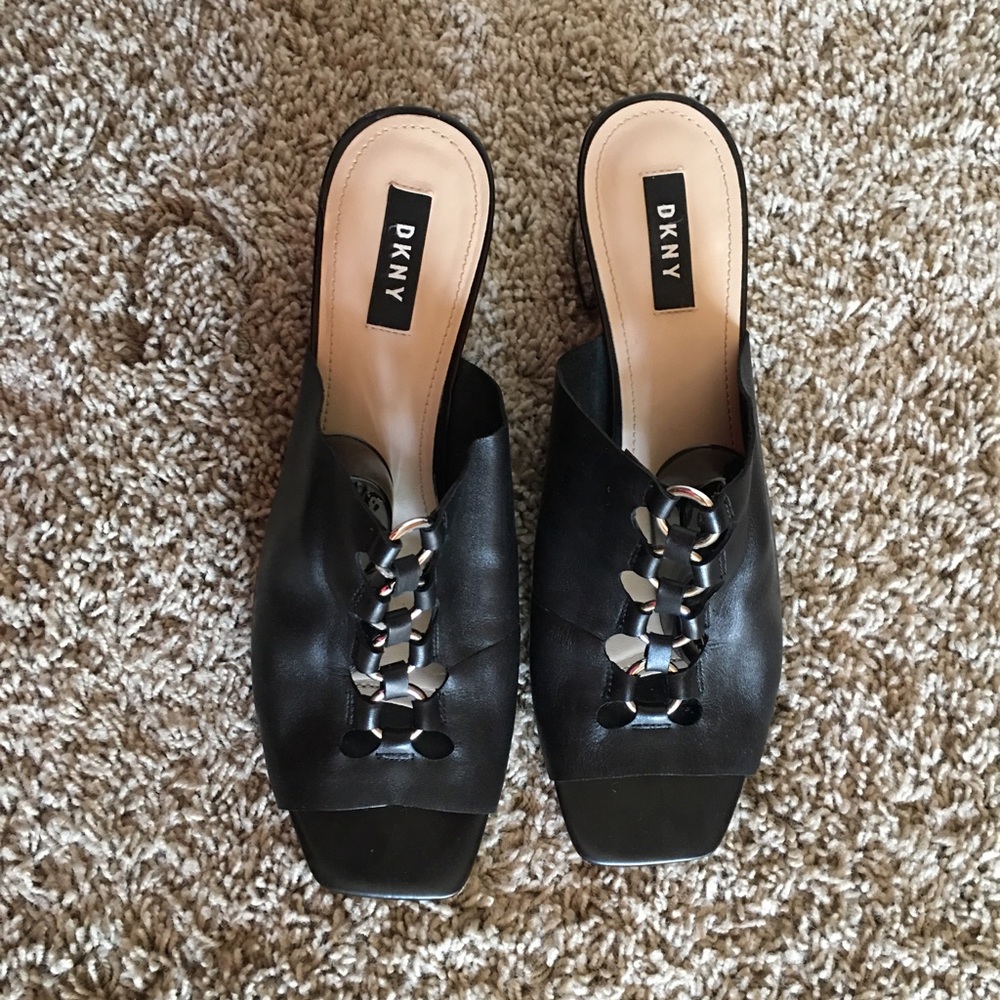 DKNY black sandals